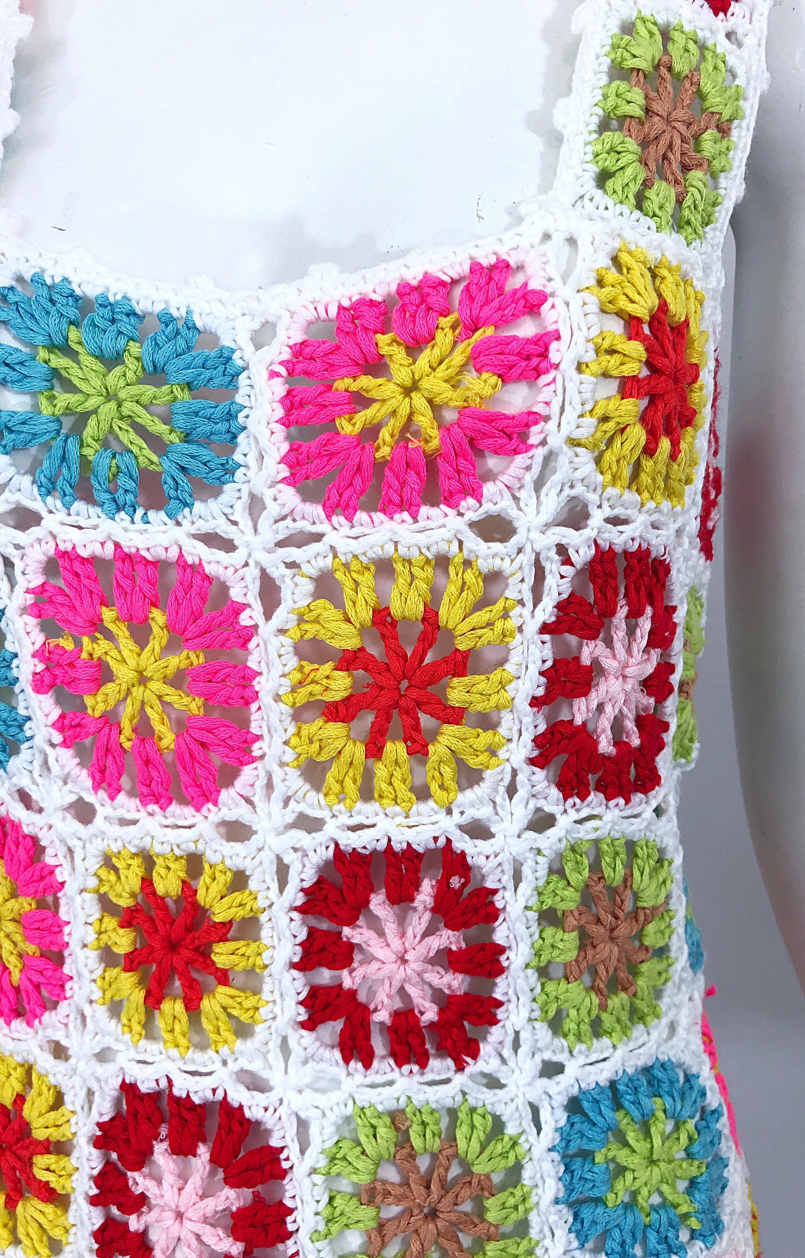 crochet 60s dress