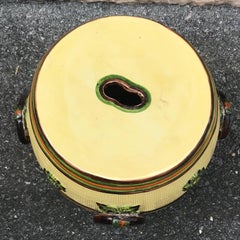 Chic 1960s Italian Chinoiserie Ceramic Garden Seat