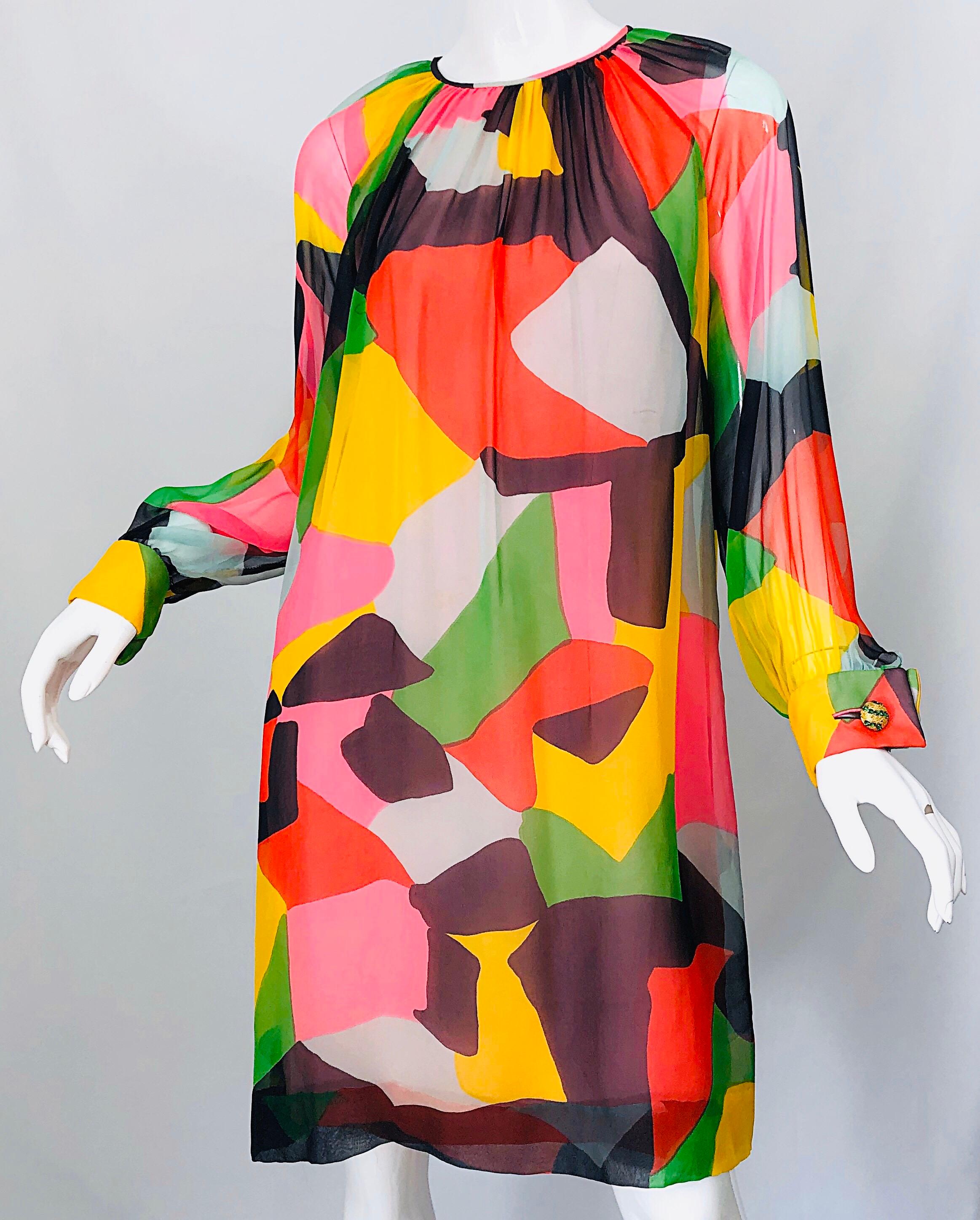 60s print dress