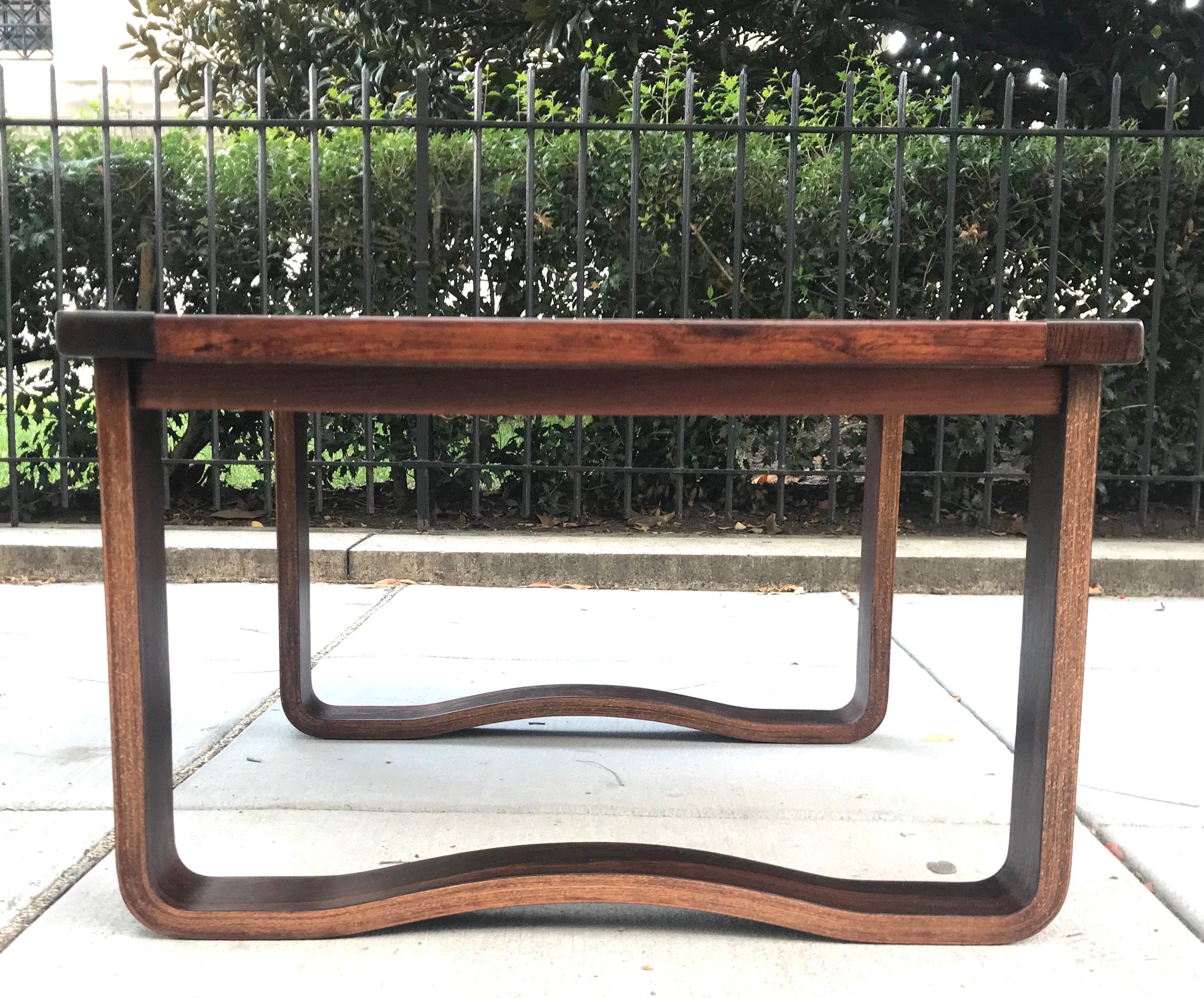 Mid-20th Century Chic 1960s Westnofa Modern Rosewood Cocktail Table, Norway For Sale