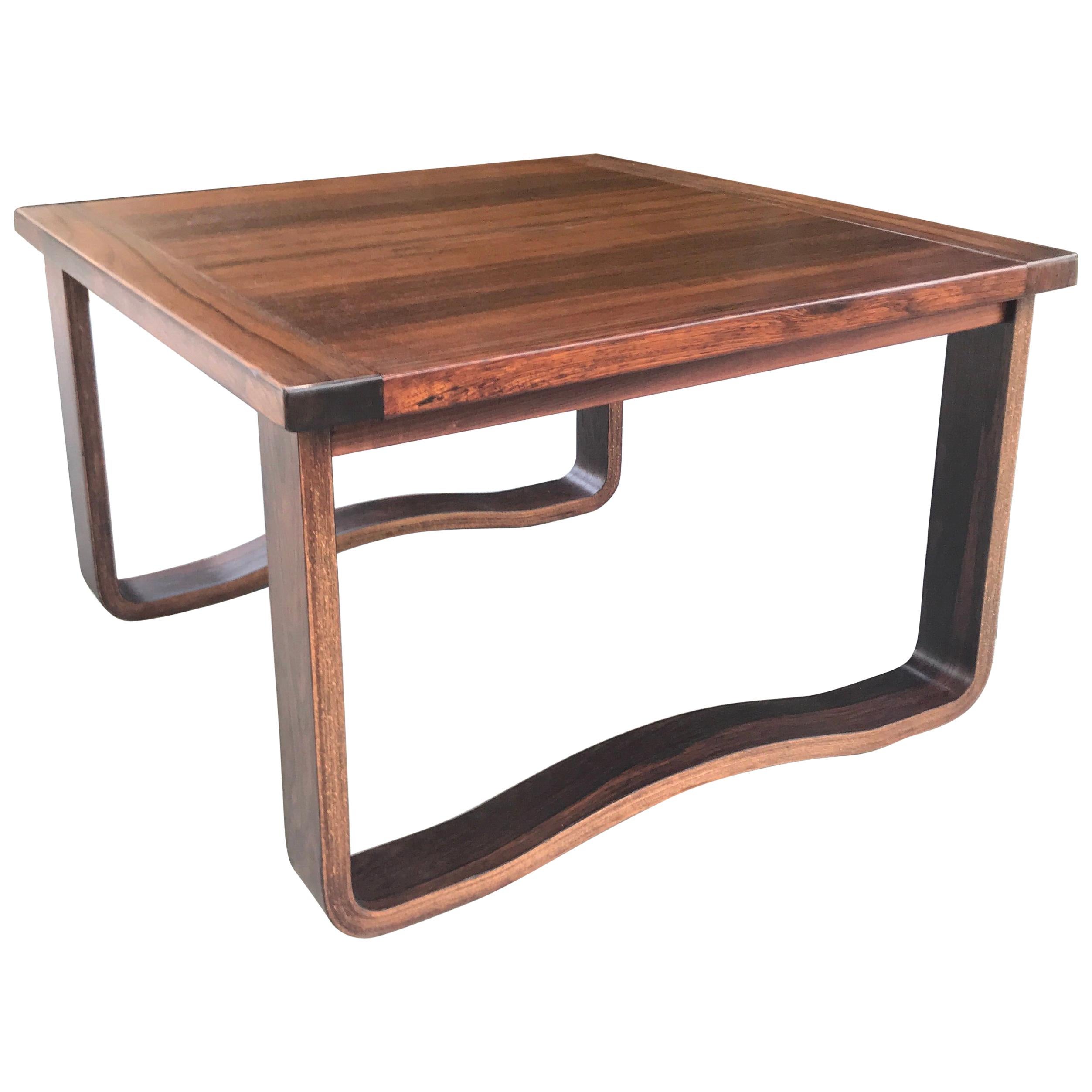 Chic 1960s Westnofa Modern Rosewood Cocktail Table, Norway For Sale