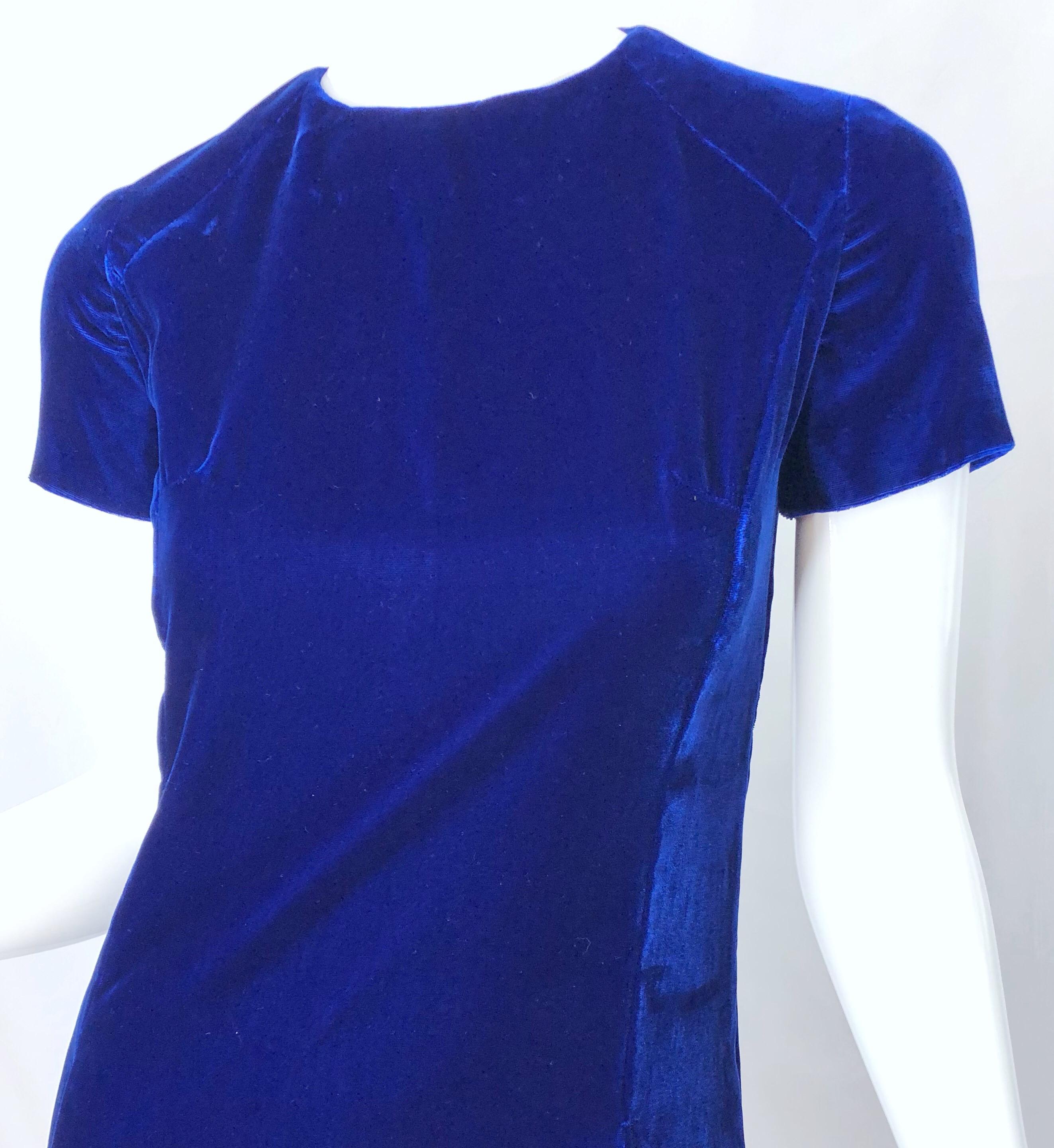 blue 70s dress