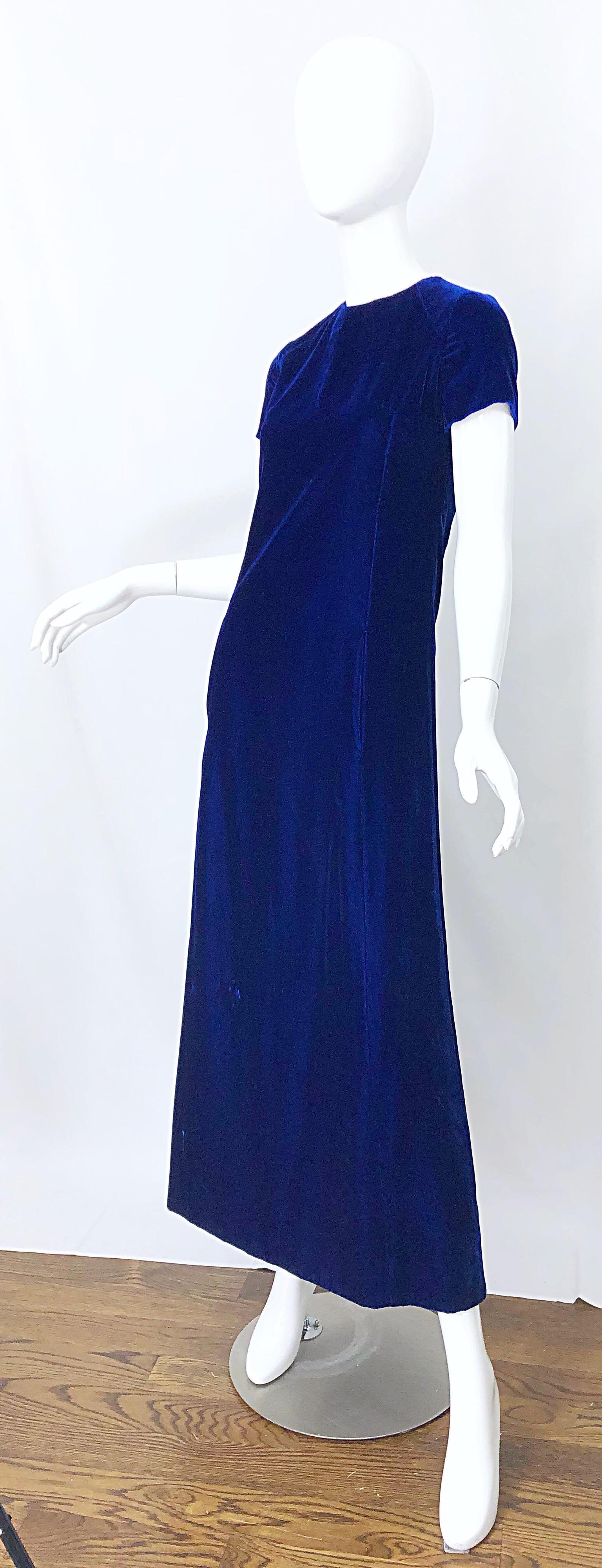 blue 70's dress