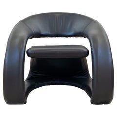 1980s Post Modern Sculptural Lounge Chair MCM 
