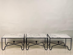 Chic 3-Part Arabescato Marble 'Entretoise' Coffee Table by Design Frères