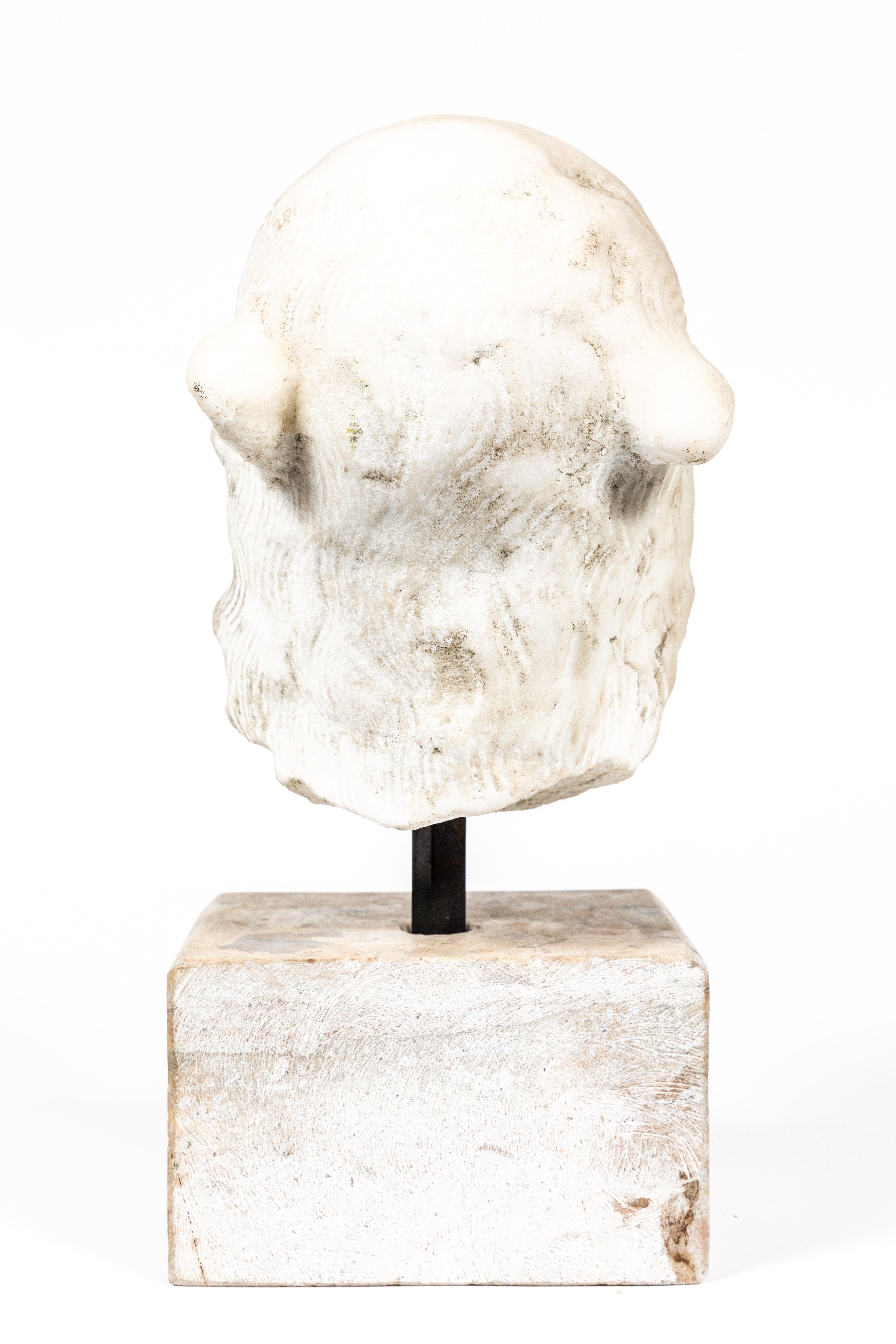 Carved Chic, Ancient-Style, Roman Marble Bust