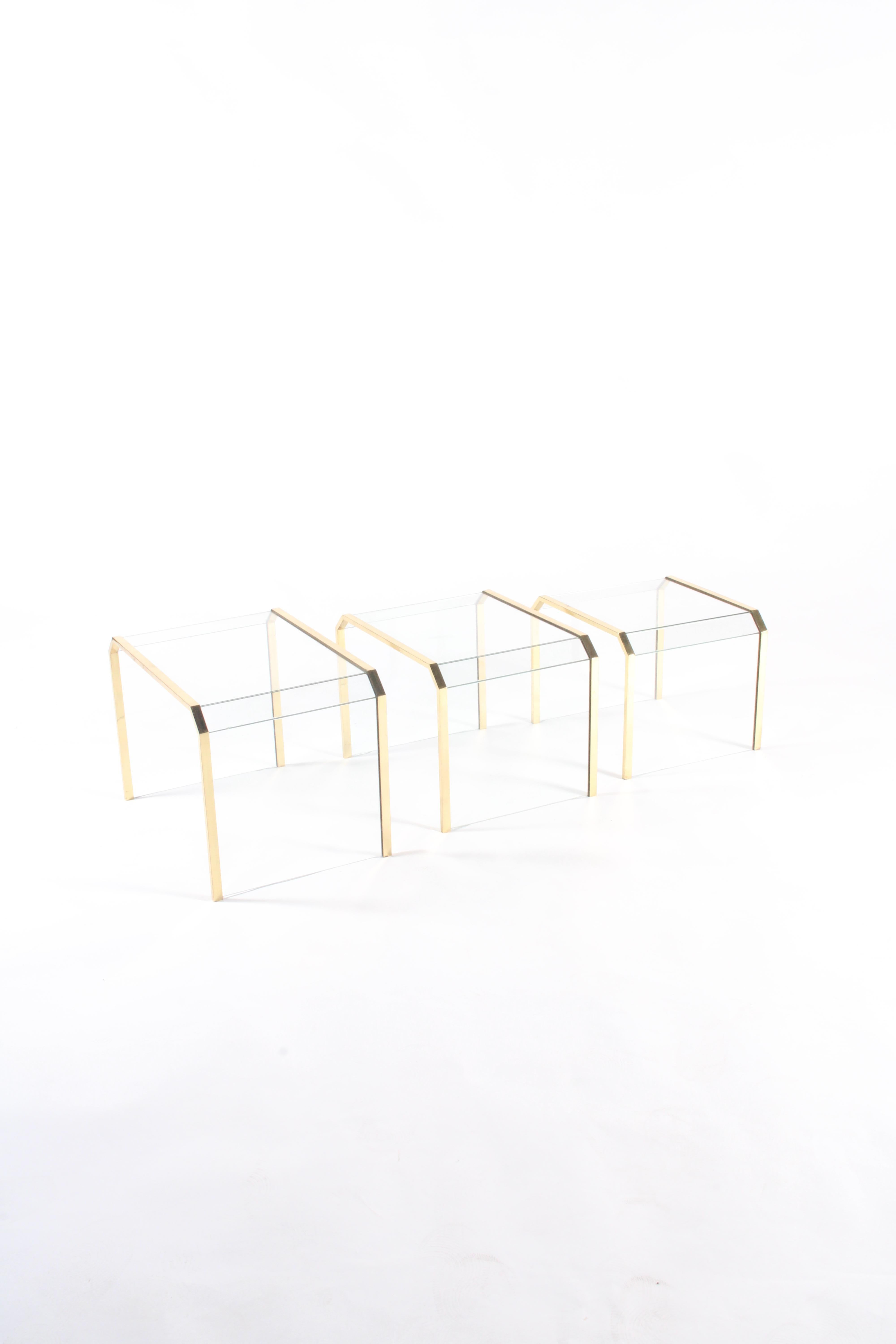 Chic und stilvolles Trio aus verschachtelten Tischen * FREE WORLDWIDE DELIVERY im Angebot 3
