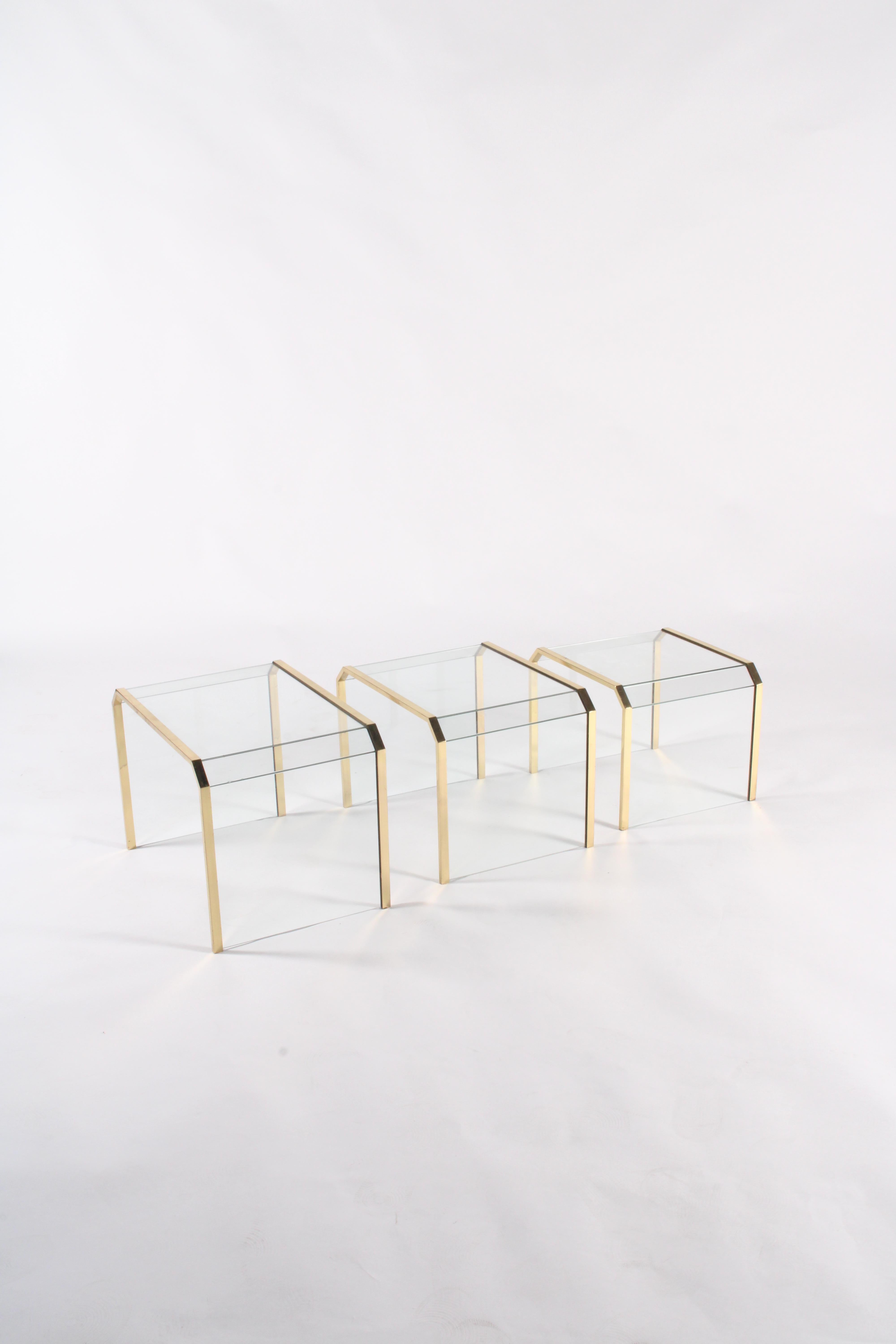 Chic und stilvolles Trio aus verschachtelten Tischen * FREE WORLDWIDE DELIVERY im Angebot 5