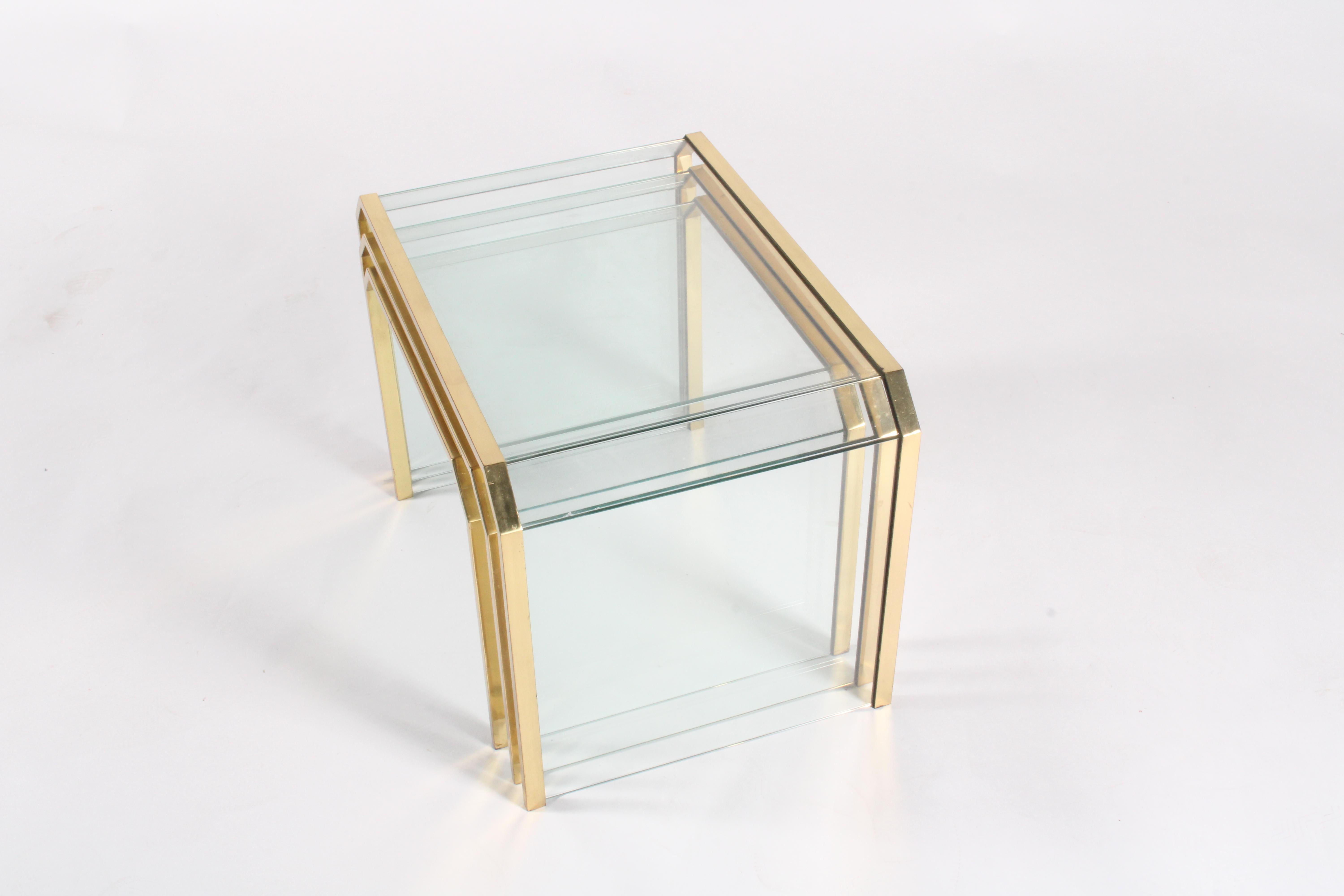 Chic und stilvolles Trio aus verschachtelten Tischen * FREE WORLDWIDE DELIVERY im Angebot 9