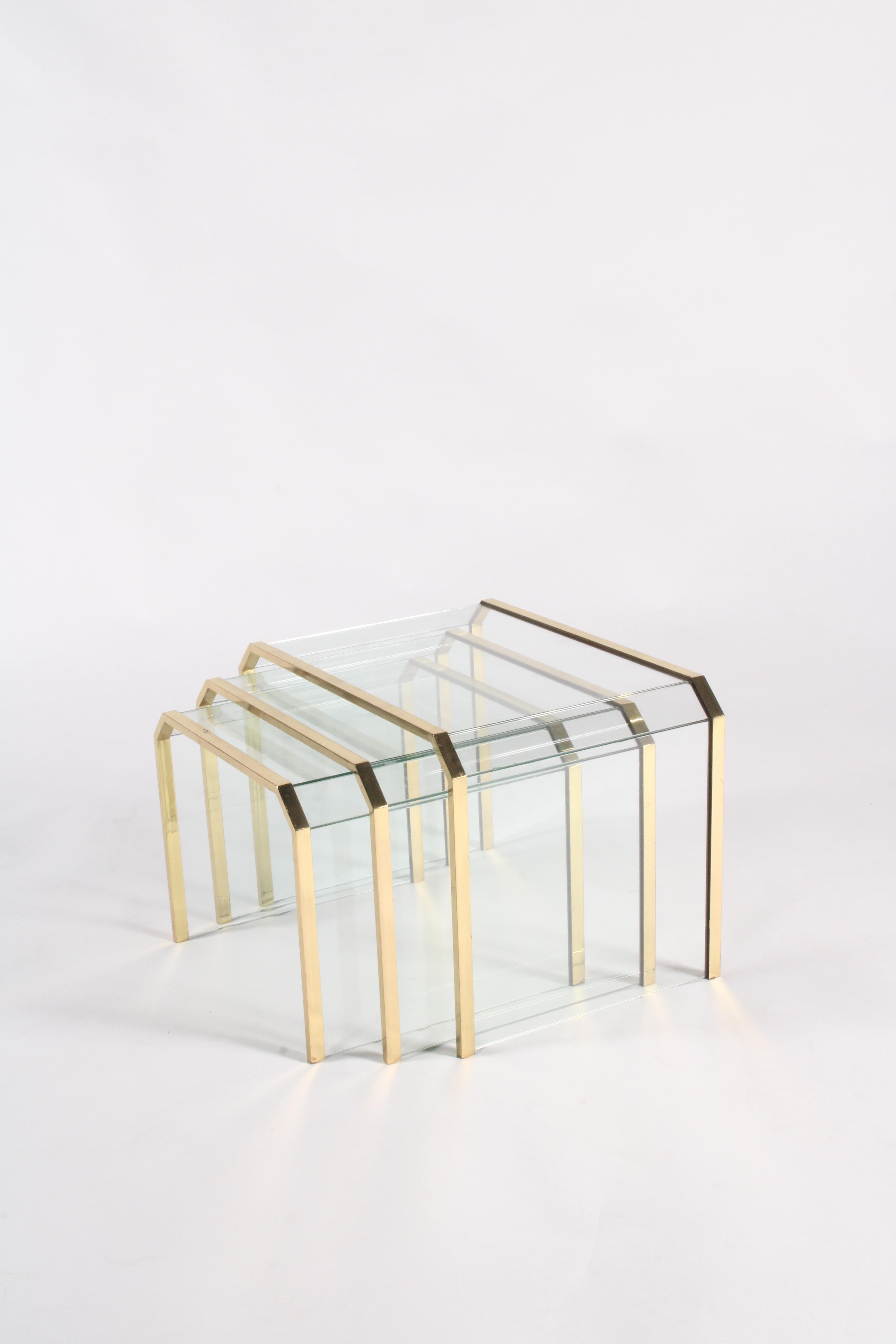 Chic und stilvolles Trio aus verschachtelten Tischen * FREE WORLDWIDE DELIVERY im Angebot 11