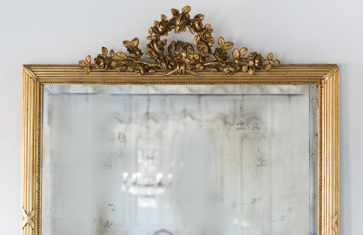 French Chic Antique Mirror, circa 1850 For Sale