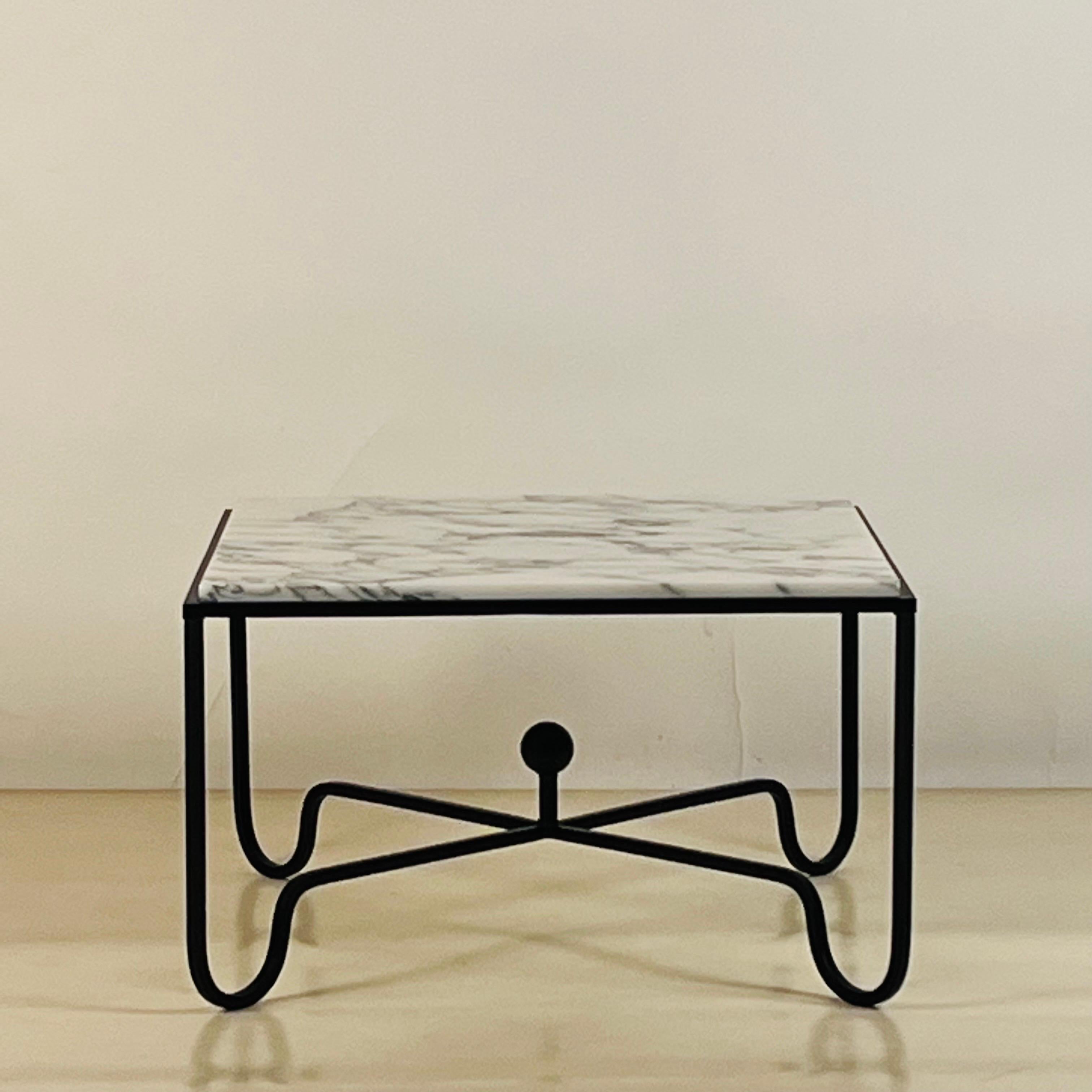 Modern Chic Arabescato Marble 'Entretoise' Side or End Table by Design Frères For Sale