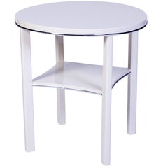 Chic Art Deco Side Table in White