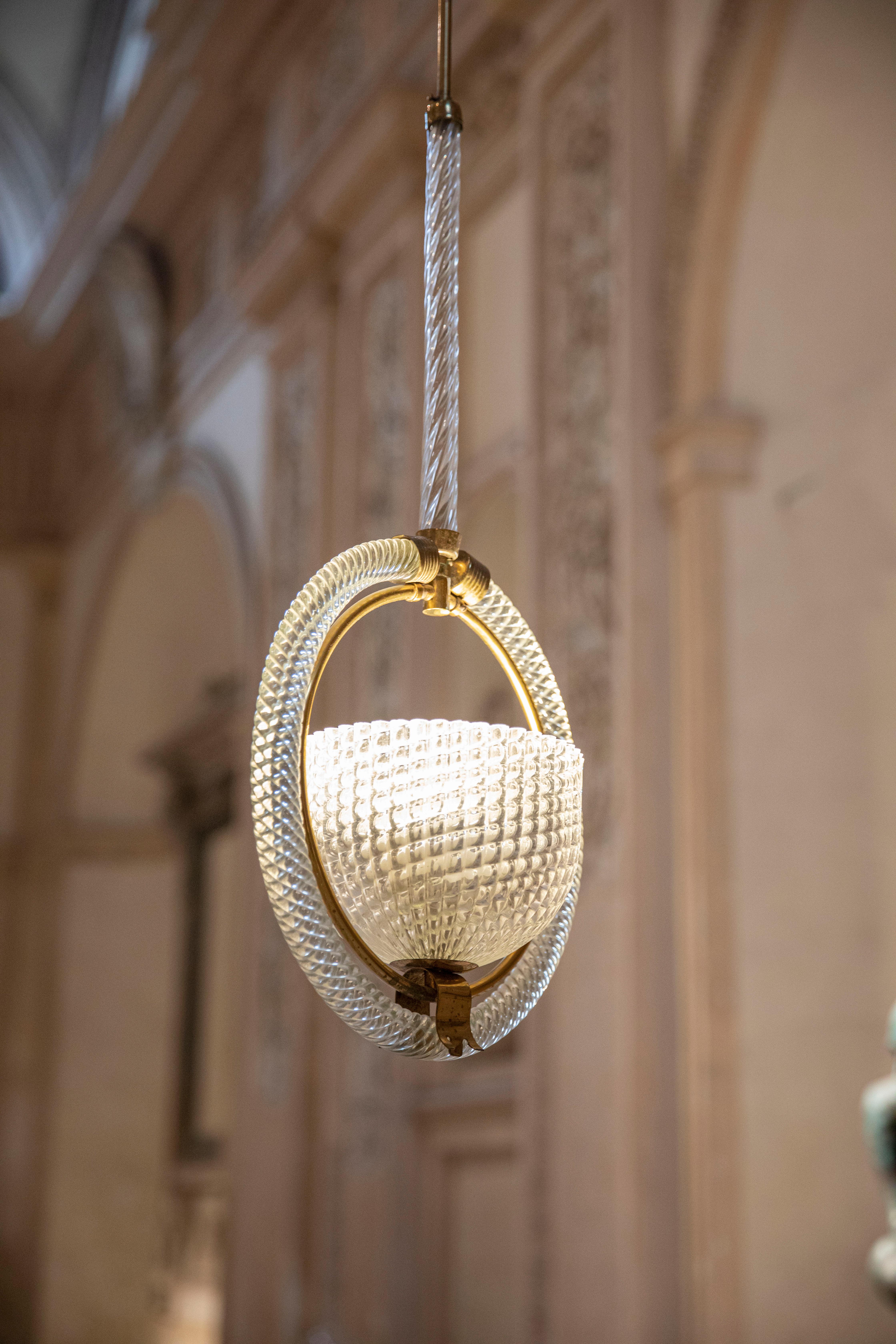 Mid-Century Modern Chic Barovier Pendant