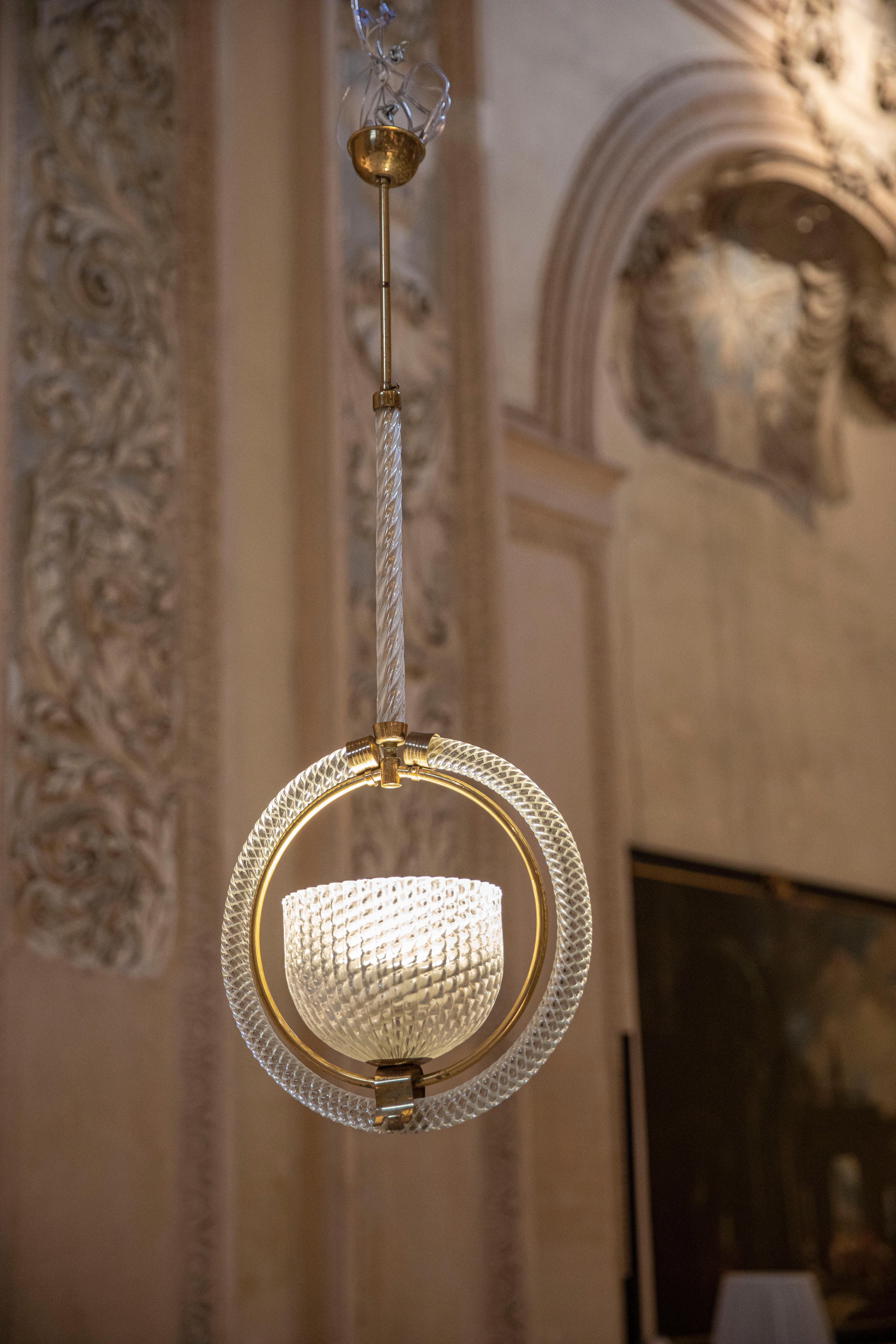 Chic Barovier Pendant In Excellent Condition In Piacenza, Italy