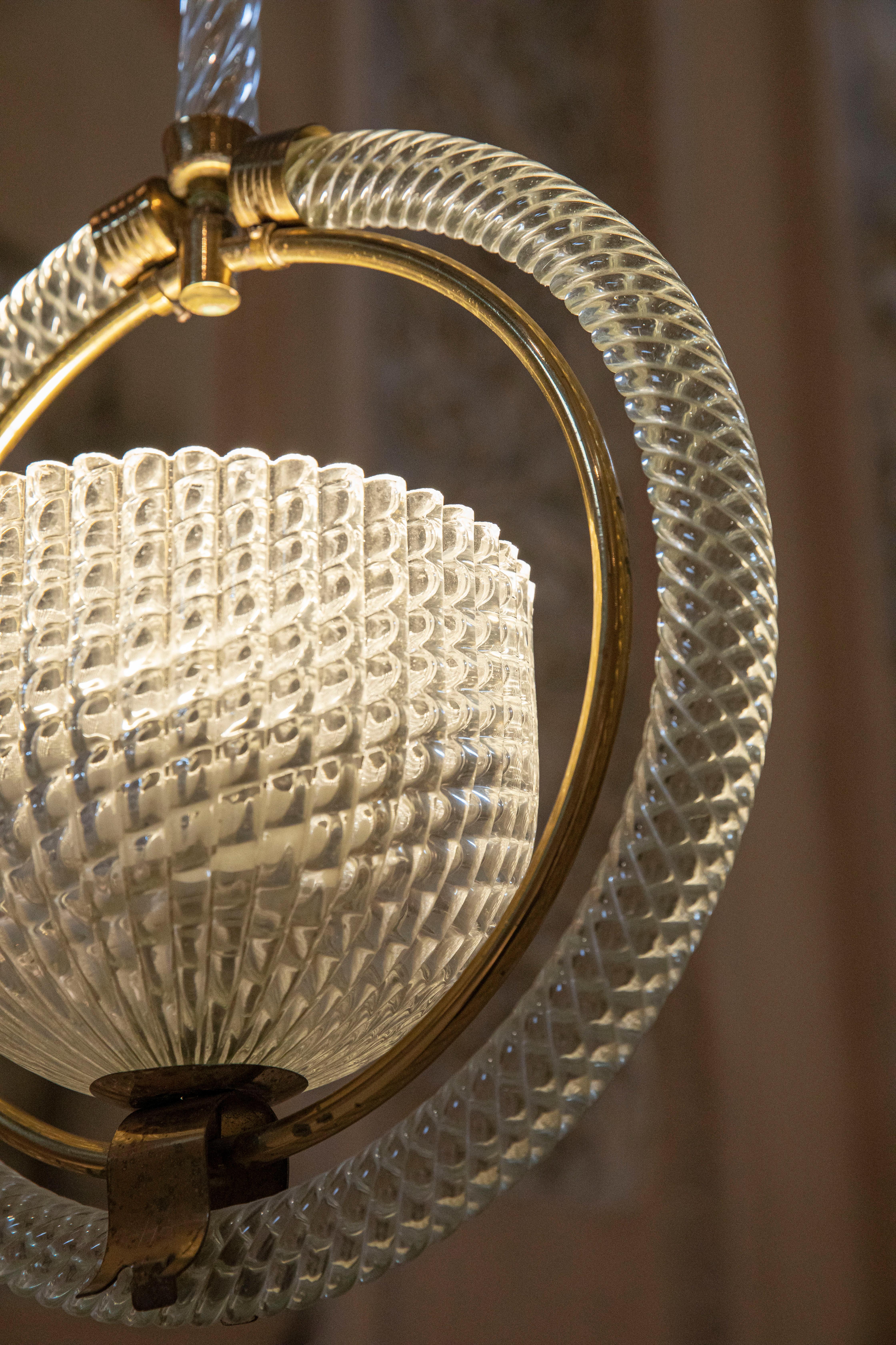 Blown Glass Chic Barovier Pendant