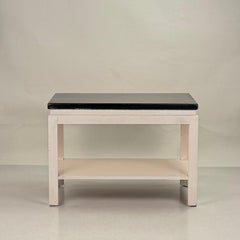 Chic Black and White Modernist Side Table by Paul Frankl