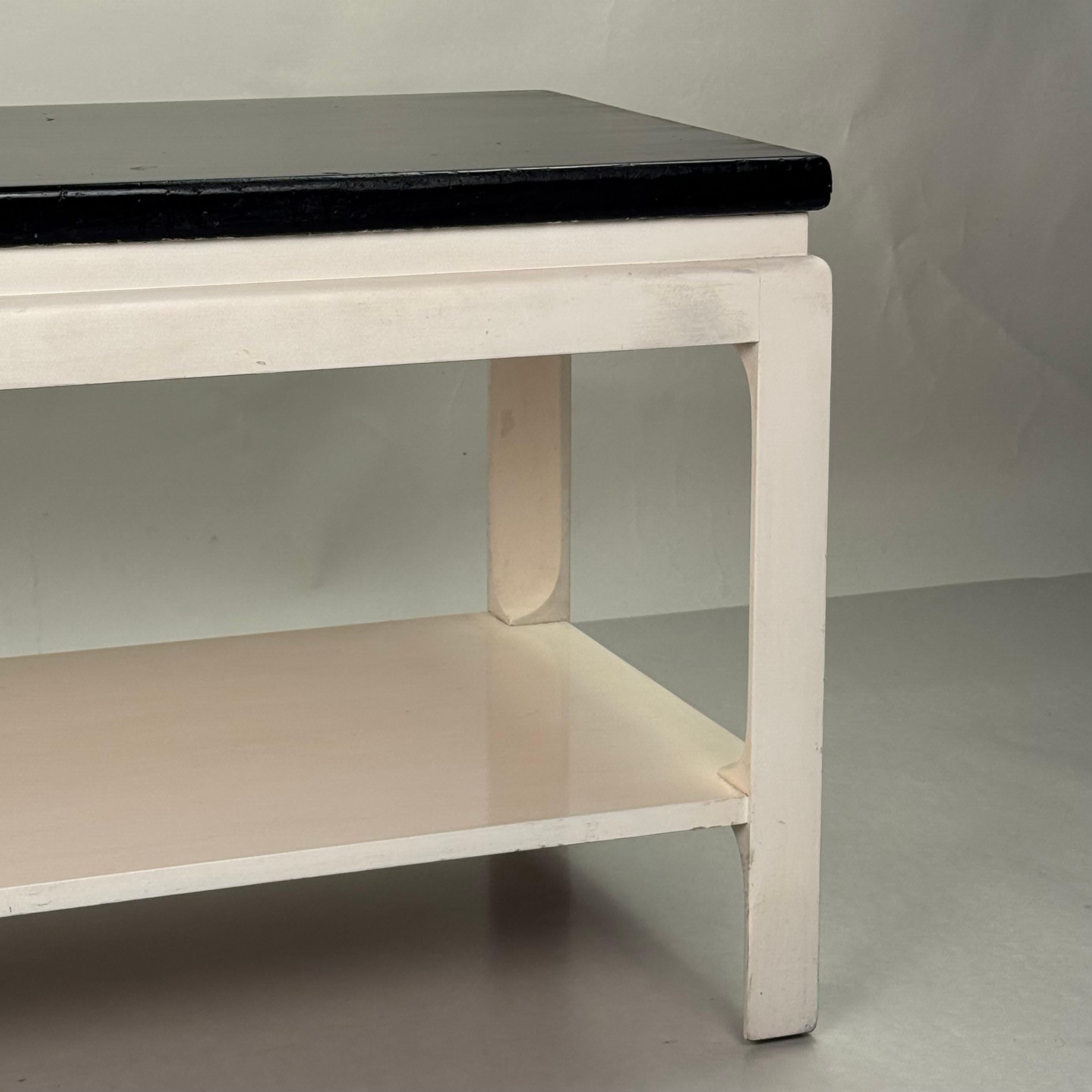 Mid-20th Century Chic Black and White Modernist Side Table by Paul Frankl For Sale
