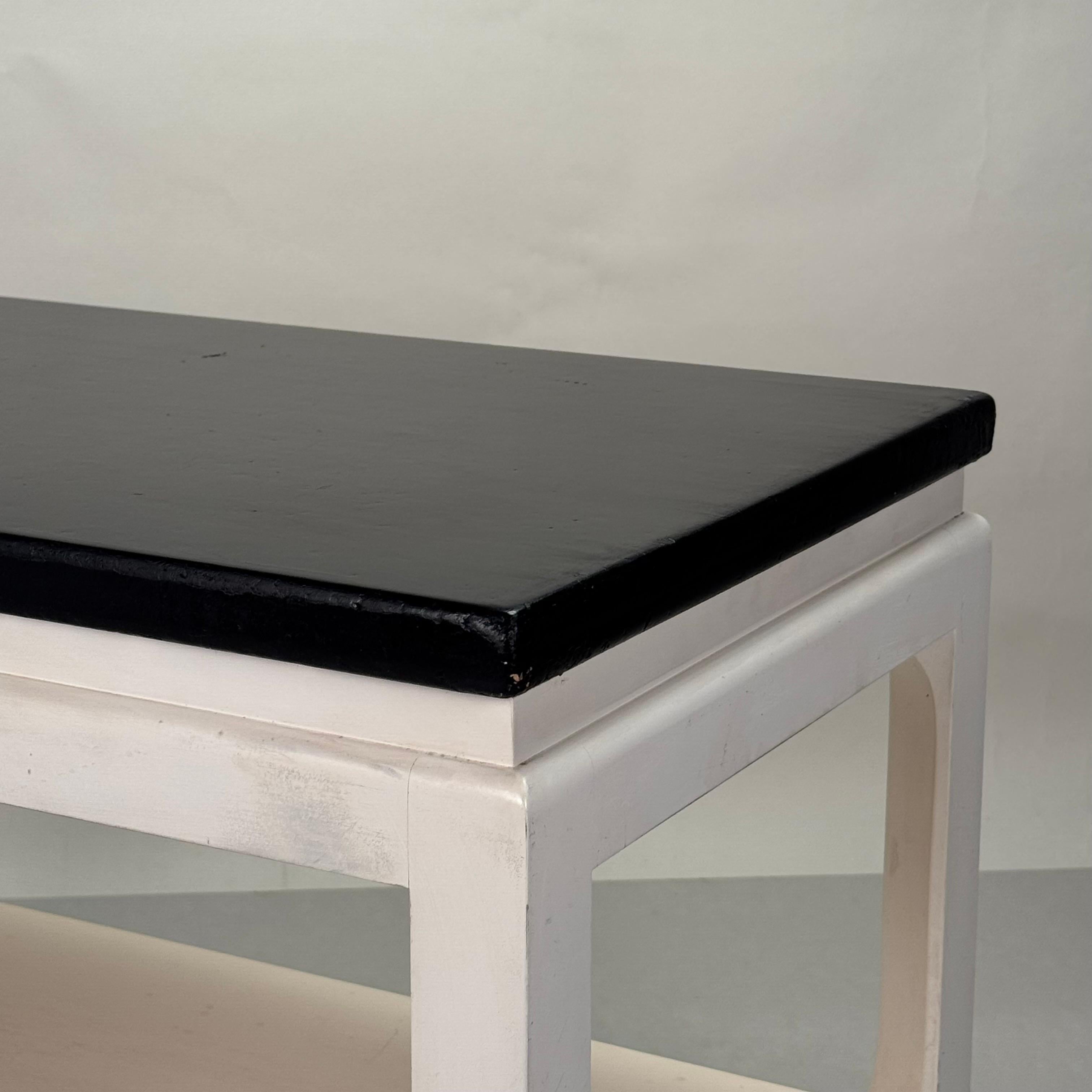 Chic Black and White Modernist Side Table by Paul Frankl For Sale 3