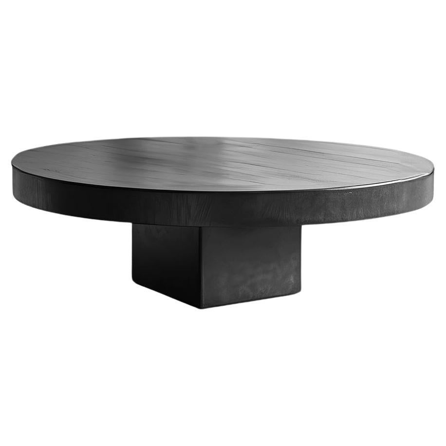 Chic Black Tinted Round Coffee Table - Urban Fundamenta 27 by NONO For Sale