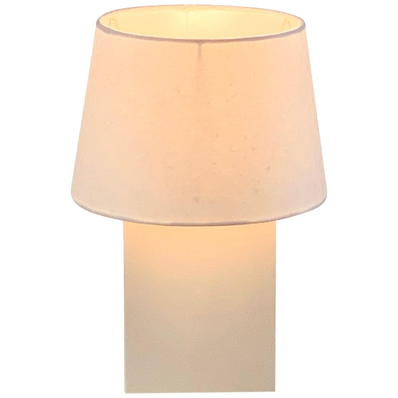 Chic 'Bloc' Parchment Lamp with Parchment Paper Shade by Design Frères For Sale