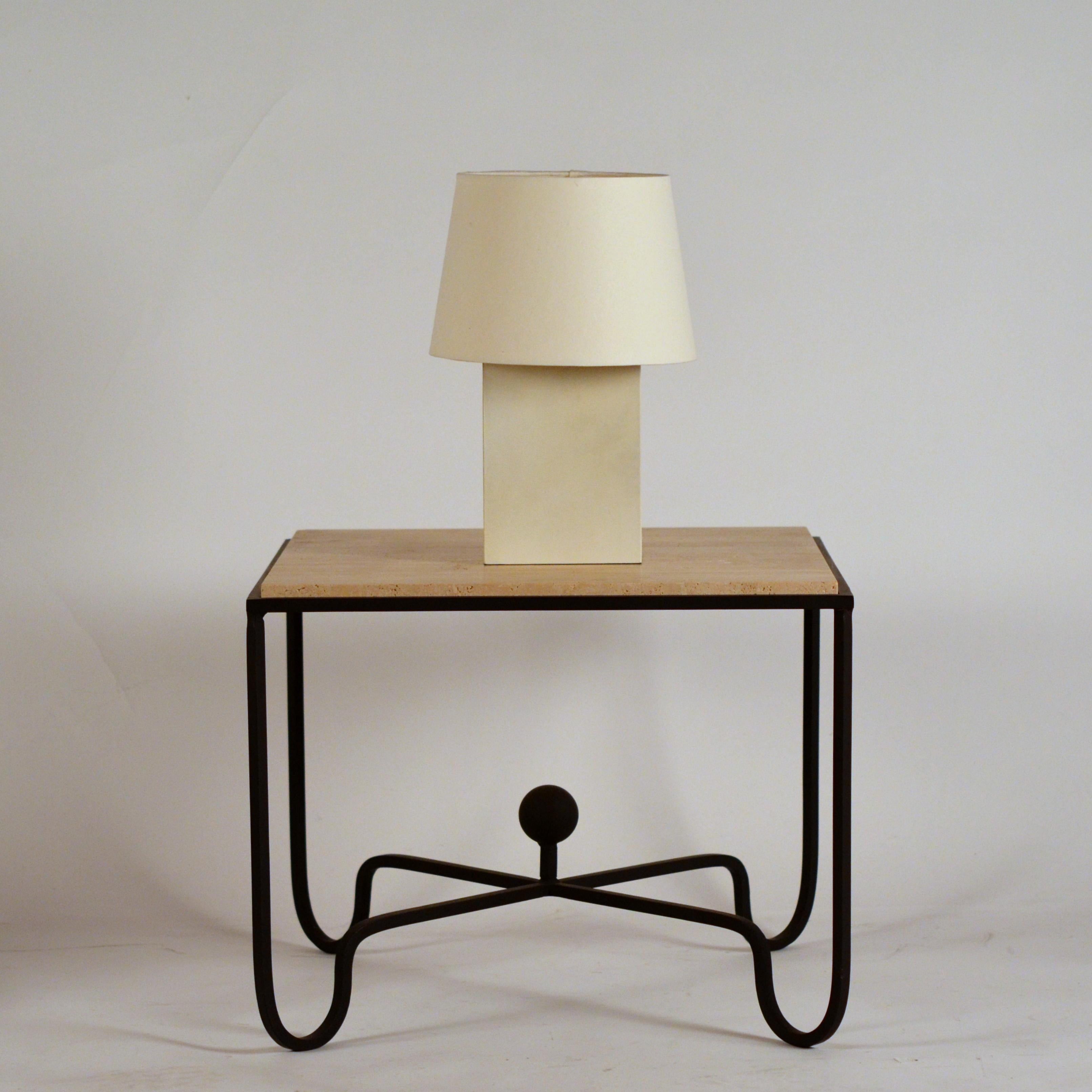 French Chic 'Bloc' Parchment Table Lamp by Design Frères For Sale