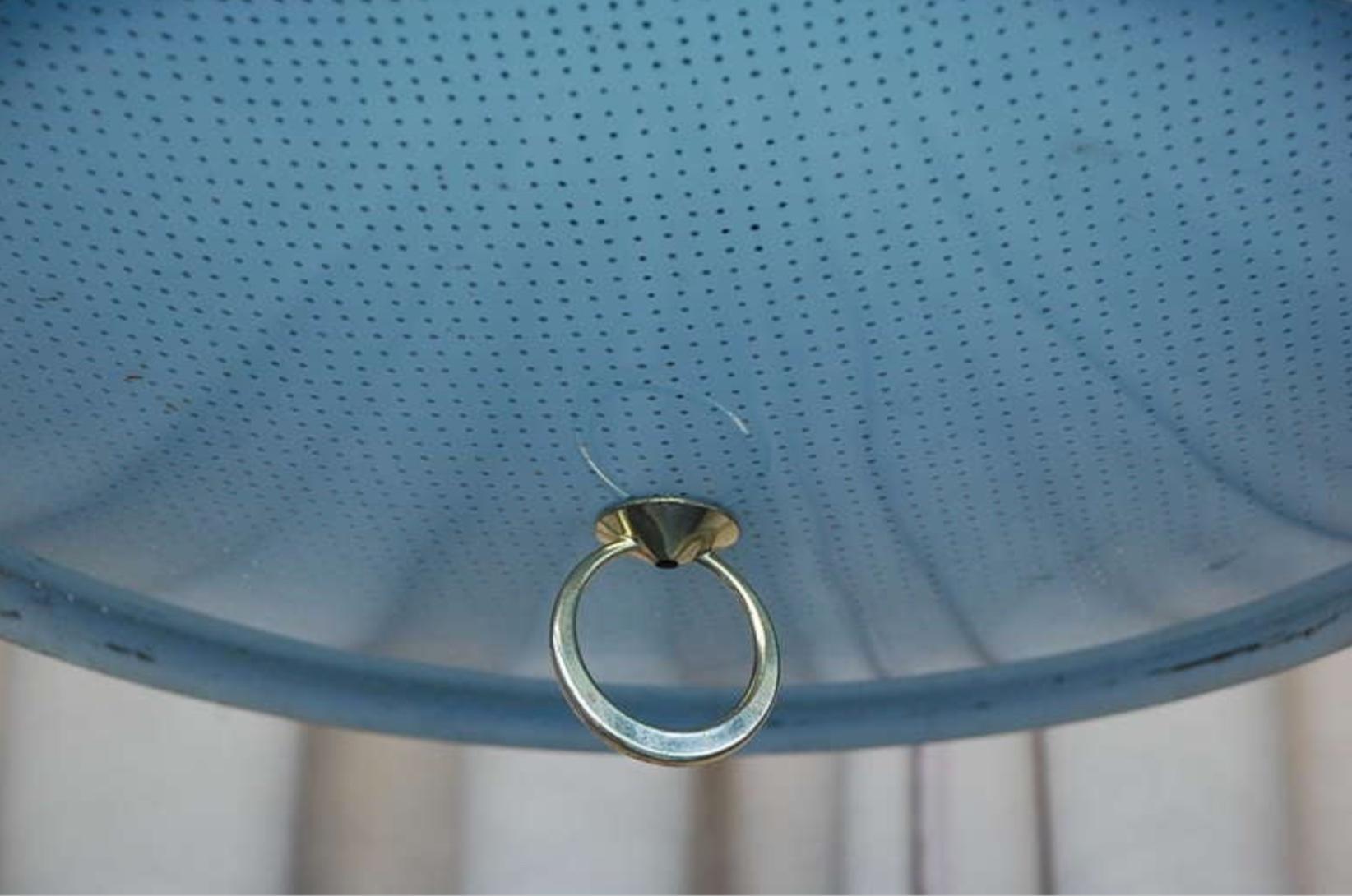 Lampada a sospensione chic in ottone e vetro testurizzato in vendita 1