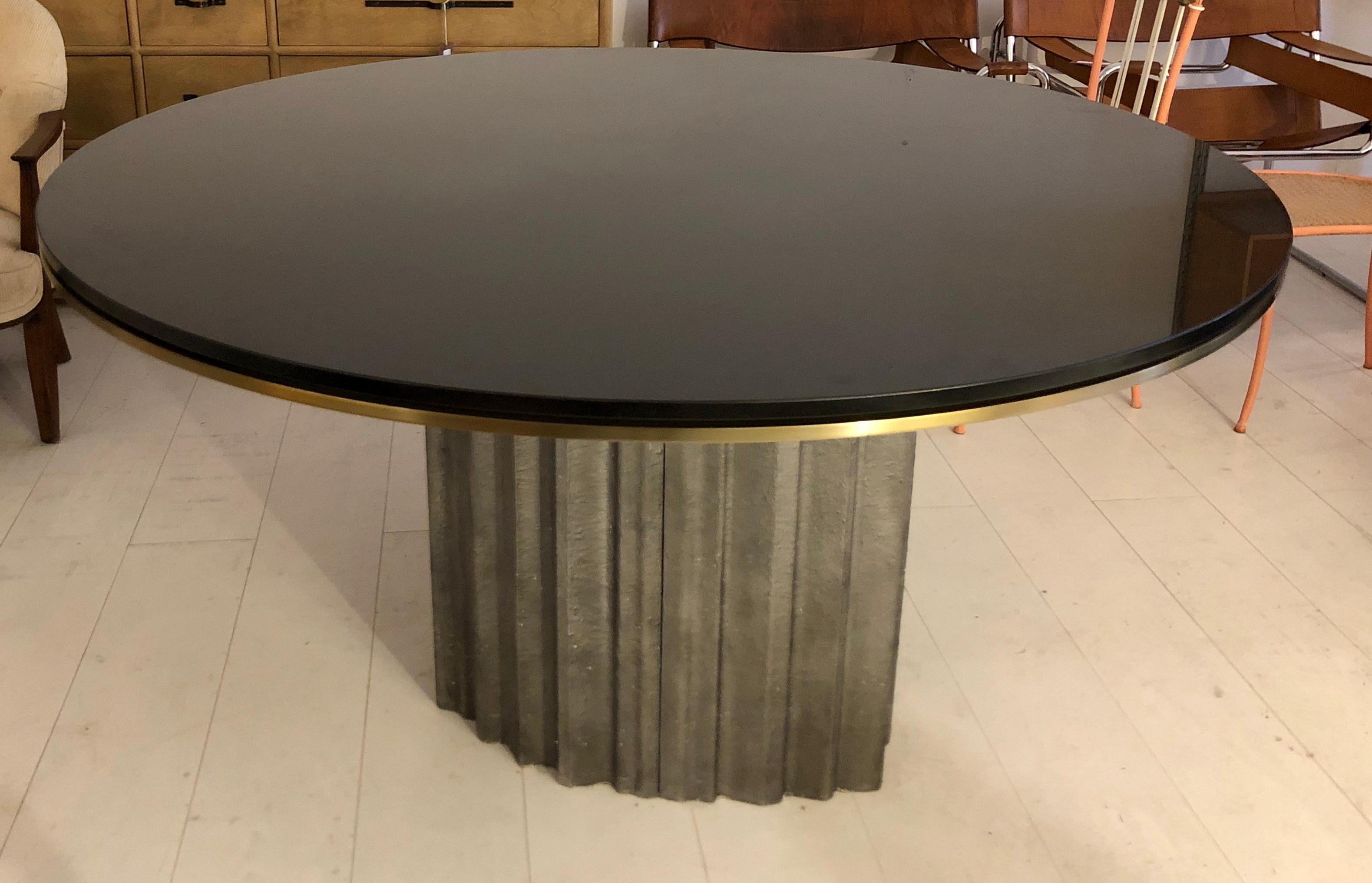 Chic Brutalist Dining/Centre Table by Max Papiri In Good Condition For Sale In Brooklyn, NY