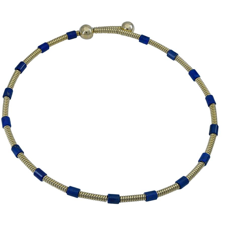 Chic Cartier Gold and Lapis Choker