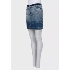 Chic Christian Dior Blue Denim Mini Skirt - FR34/XS