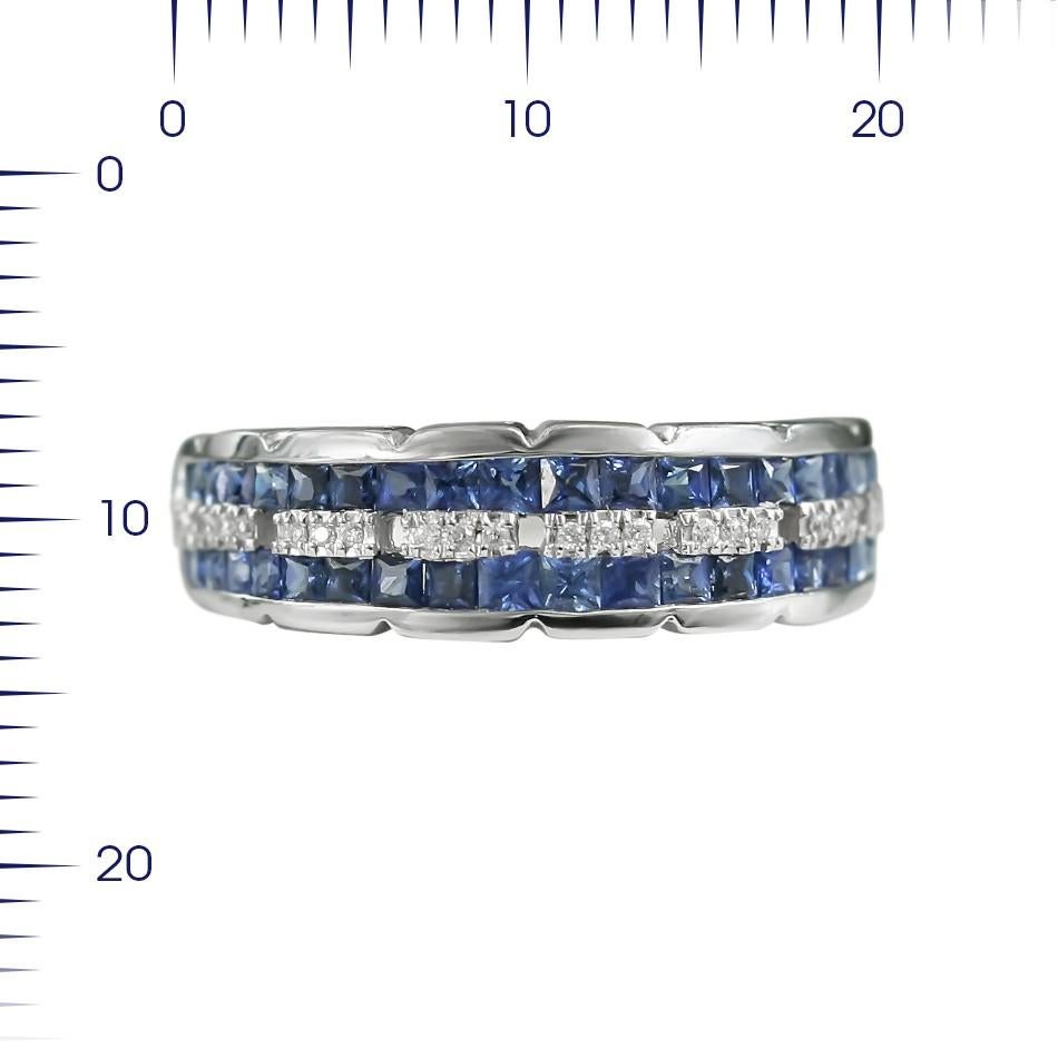 Ring White Gold 14 K 

Diamond 23-RND 57-0,07-3/4A 
Blue Sapphire 44-1,8 Т(5)/2A

Weight 3.57 grams
Size 17.2
With a heritage of ancient fine Swiss jewelry traditions, NATKINA is a Geneva based jewellery brand, which creates modern jewellery