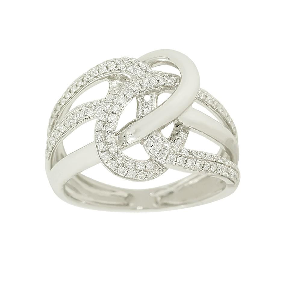 Chic Classic Diamond White Diamond Modern Gold Ring In New Condition For Sale In Montreux, CH