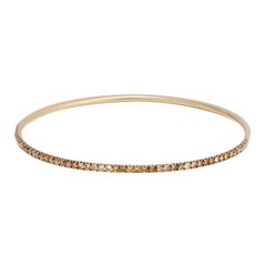 Chic Cognac Diamonds Rose Gold 18k Band Bracelet for Her
