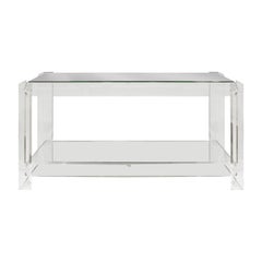 Vintage Chic Console Table in Lucite with Mirror Tops, 1970s