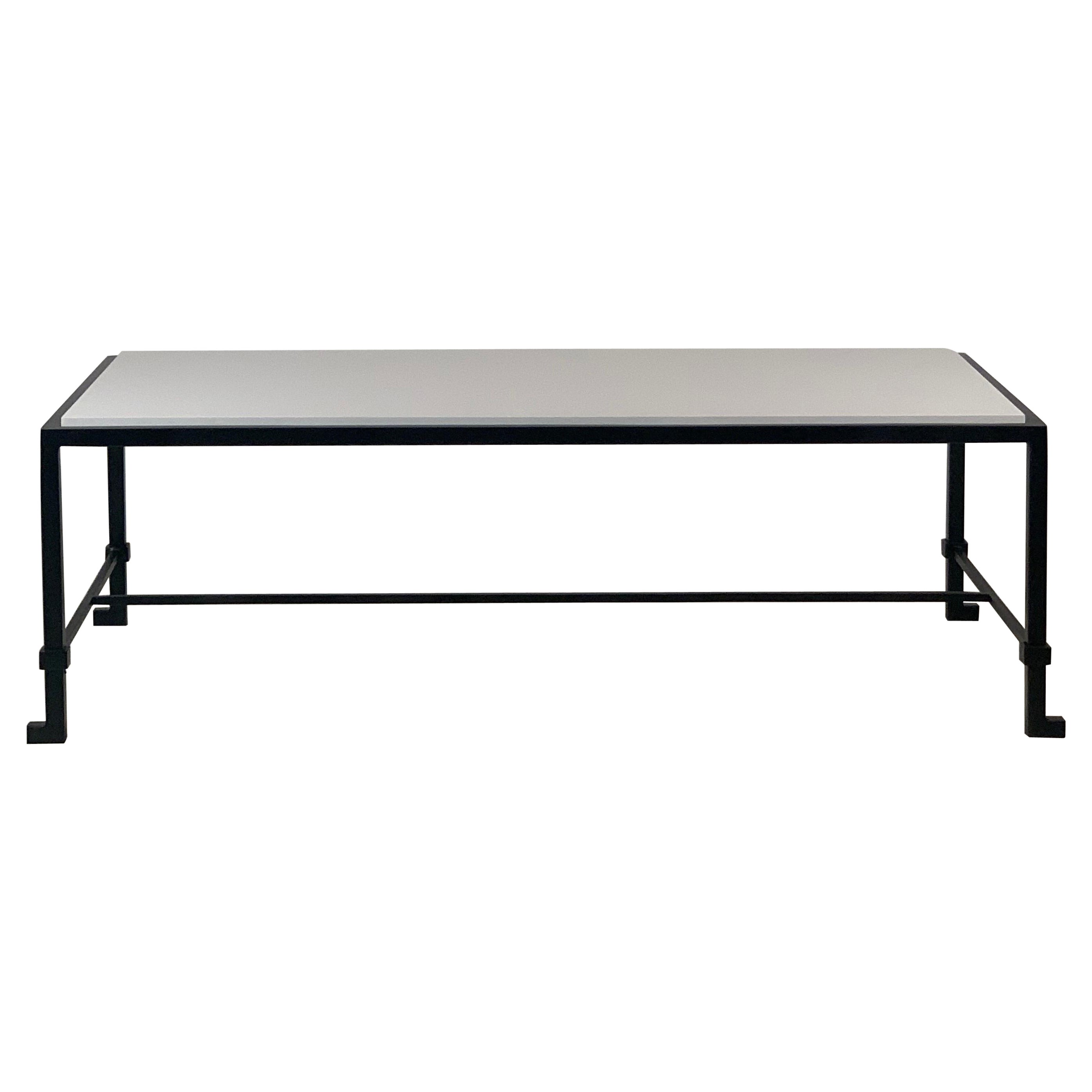 Elegante mesa baja de piedra de César "Diagramme" de Design Frères