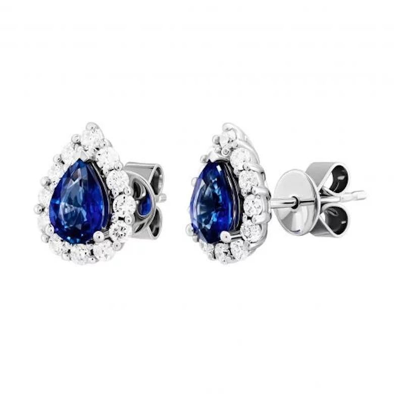 Ring White Gold 18 K (Matching Earrings Available)

Diamond 14-0,41 ct 
Blue Sapphire 1-1,35 ct

Weight 4,11 grams
Size 7

With a heritage of ancient fine Swiss jewelry traditions, NATKINA is a Geneva based jewellery brand, which creates modern