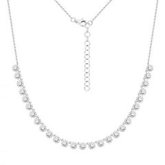 Chic  Diamant-Halskette mit Anhänger aus Weiß 14k Gold mit Diamanten für sie