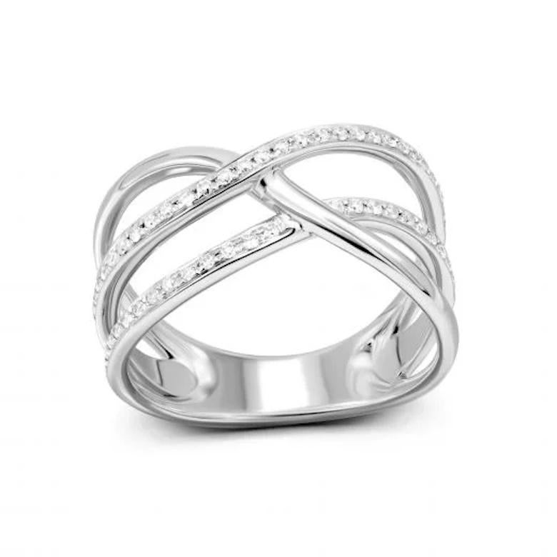 Bague exclusive en or blanc avec diamant pour elle Neuf - En vente à Genève, GE