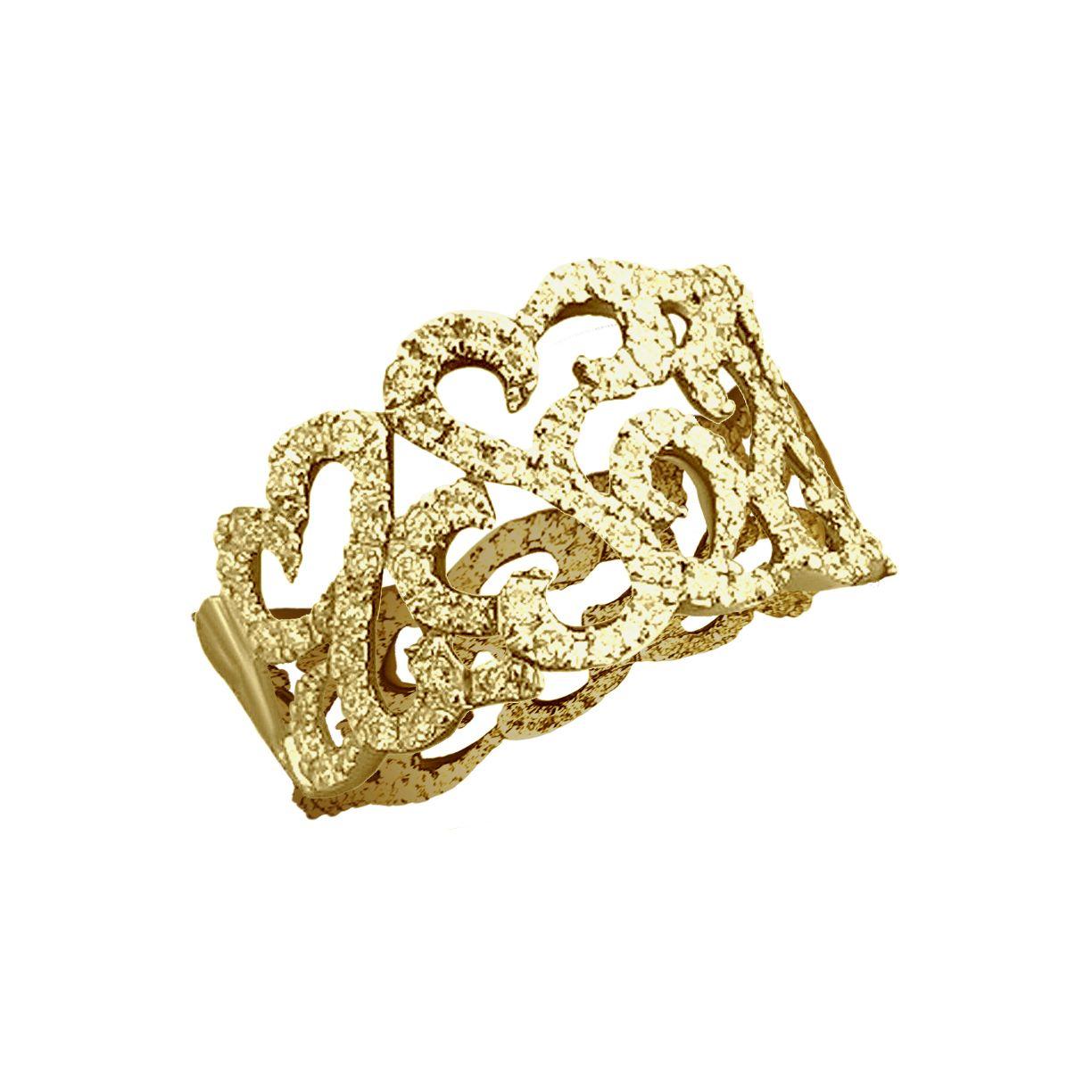 Modern Chic Diamond Yellow 14k Gold Ring for Her For Sale