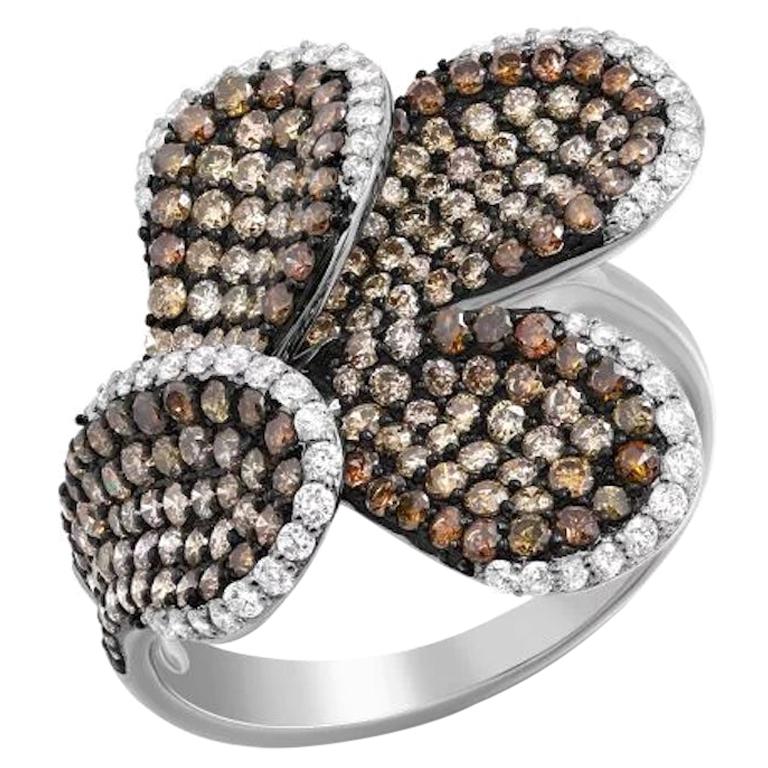 Chic Every Day Natkina Precious Brown Diamond Cocktail Petal Ring for Her For Sale