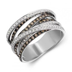 Chic Every Day Natkina Precious Cognac Diamond White Gold Ring for Her
