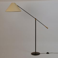 Chic French 1950s Articulated Floor Lamp by Maison Lunel