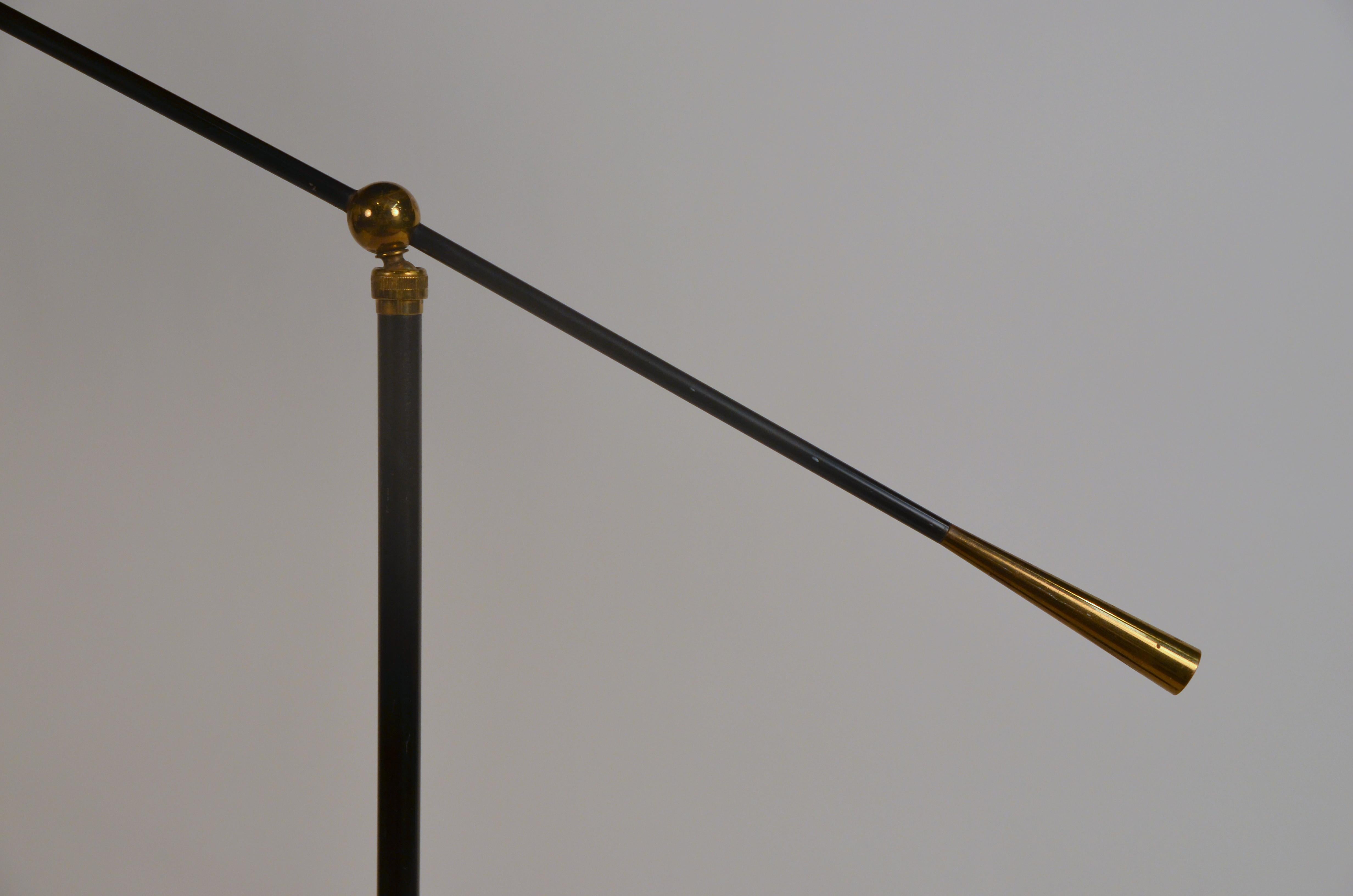 Mid-20th Century Chic French 1950s Articulated Floor Lamp by Maison Lunel