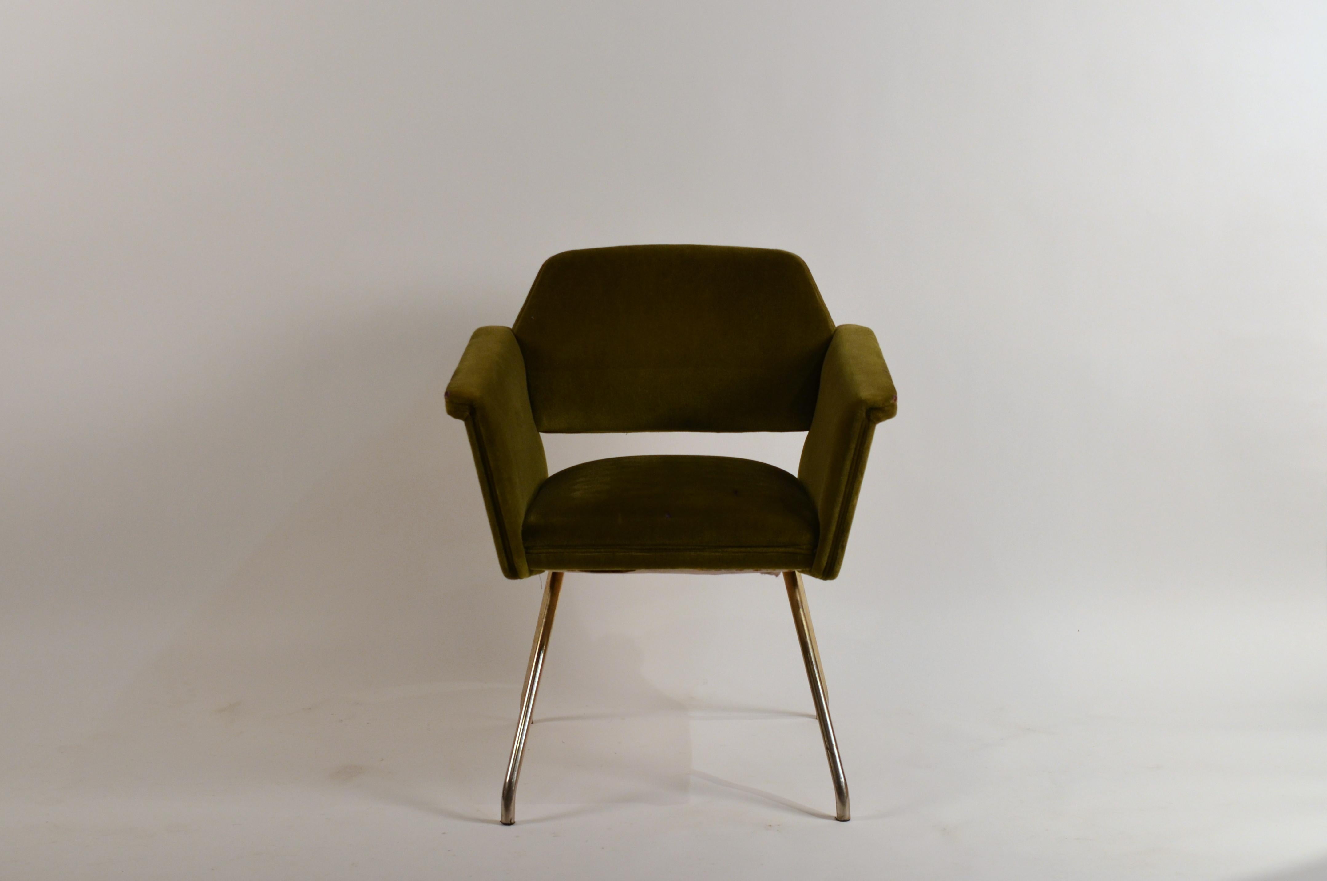 Mid-Century Modern Chic French 1950s 'Prisme' Armchair by Joseph-André Motte