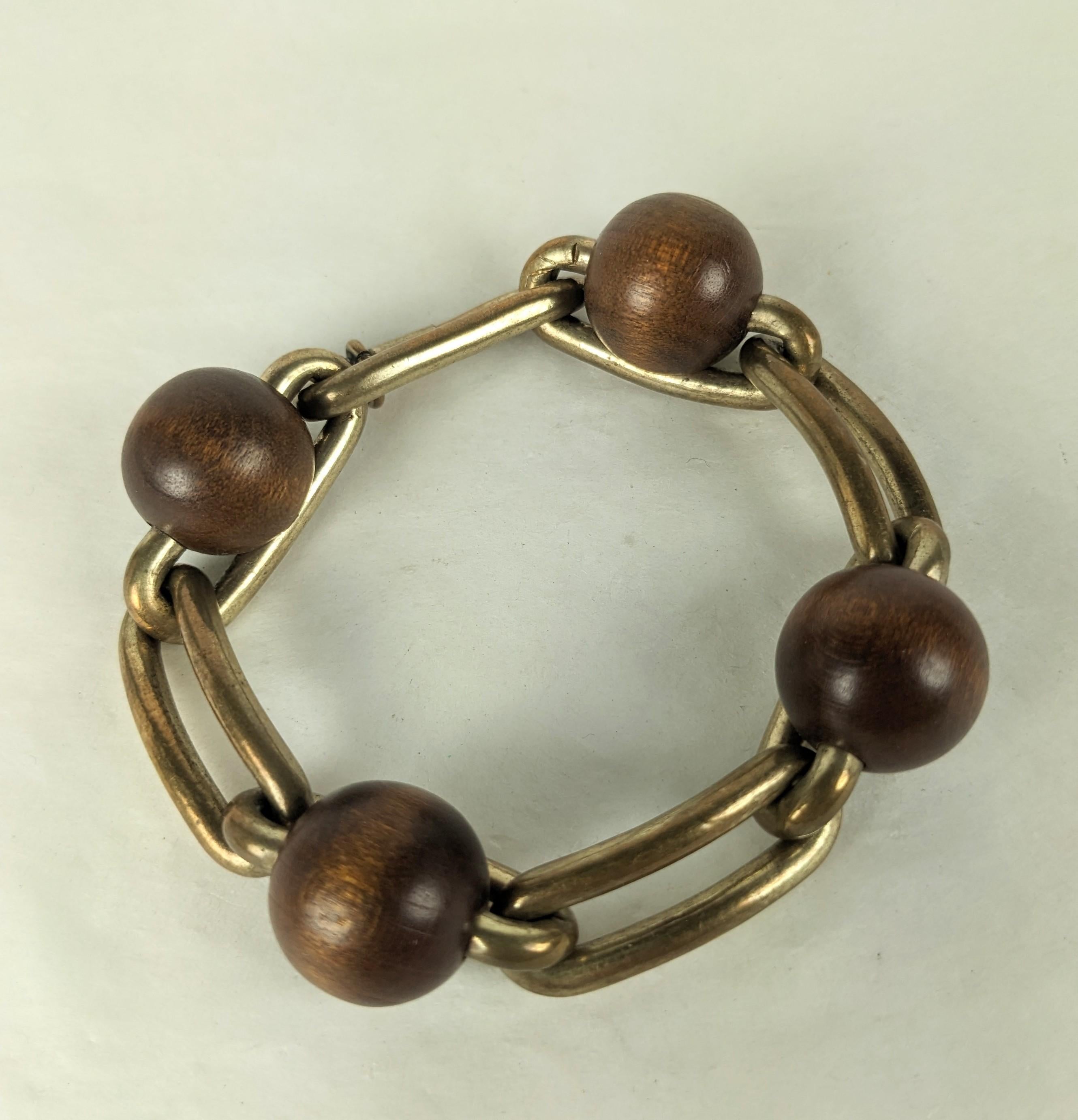 Chic French Art Deco Link Bracelet In Good Condition For Sale In New York, NY