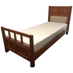 Chic French Oak Twin Beds from the 1940s, Pair