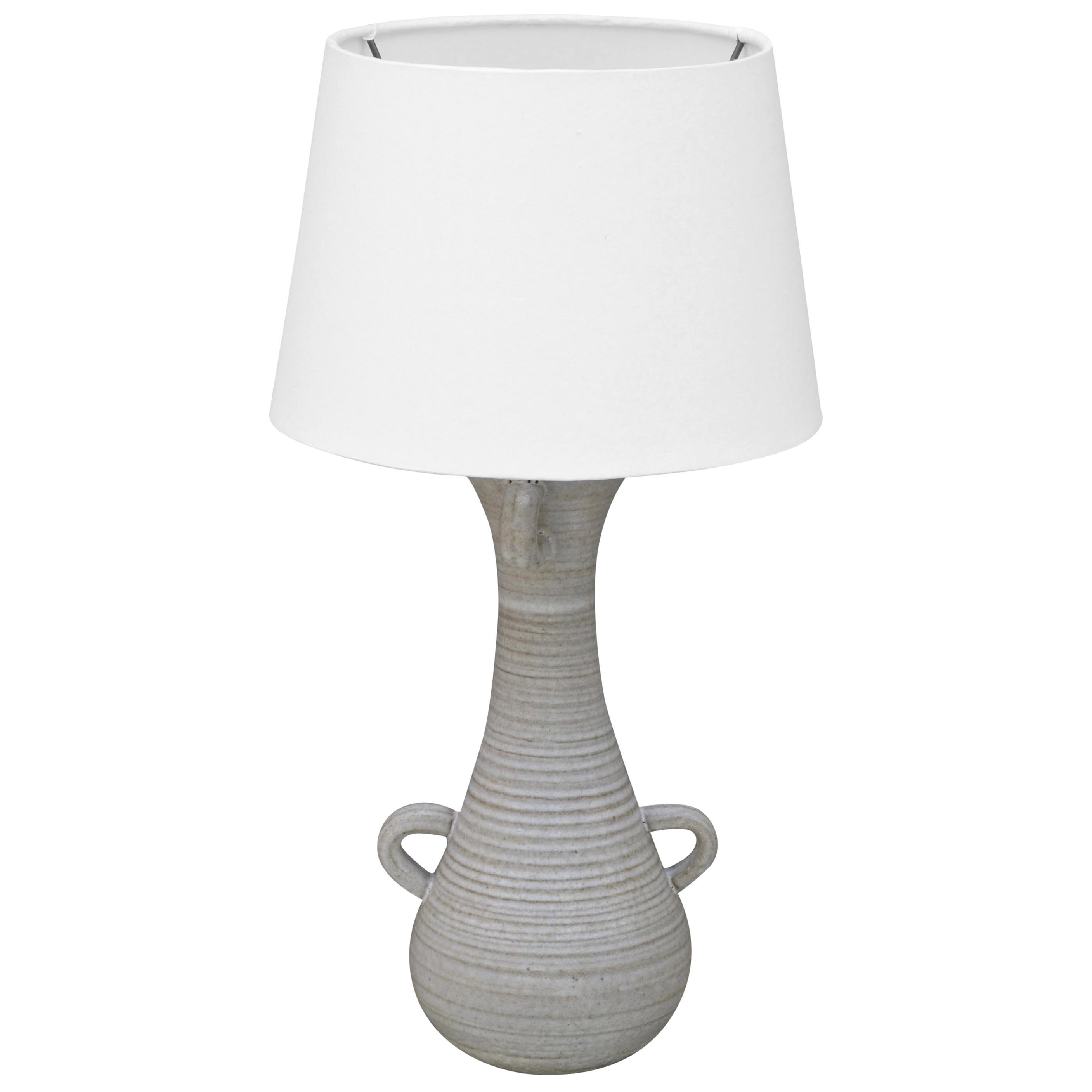 Chic Gourd Shaped Table Lamp with Custom White Parchment Shade