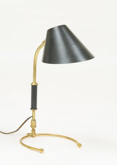 Robert Mathieu Lunel lampe de bureau chic et noire, France, années 1950