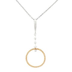 Chic Italian Diamond Set Gold Necklace
