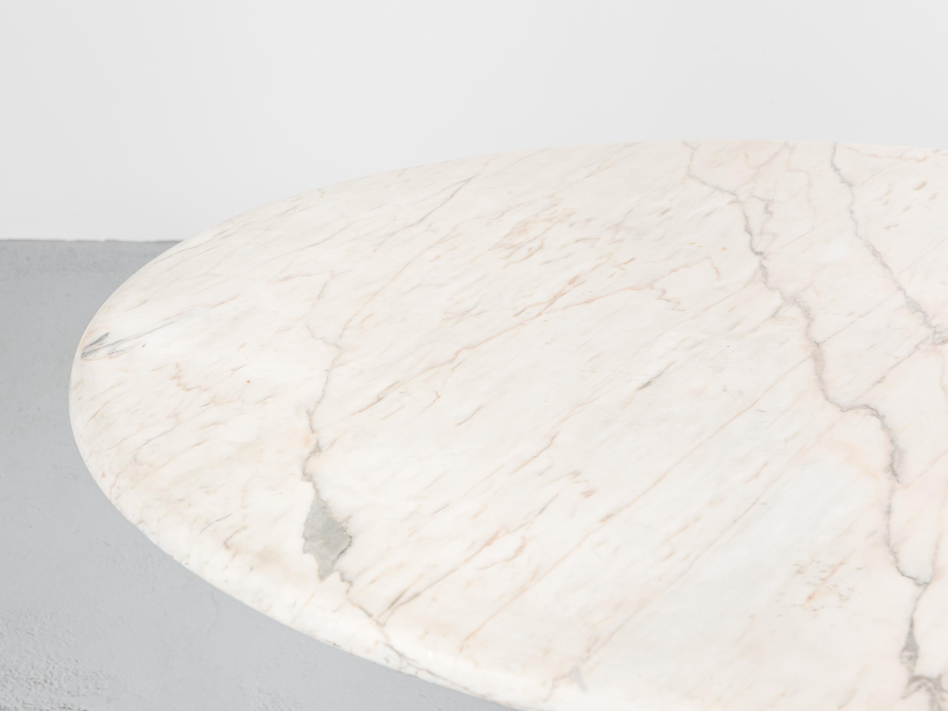 Chic Italian Marble Dining Table, 1970s 2